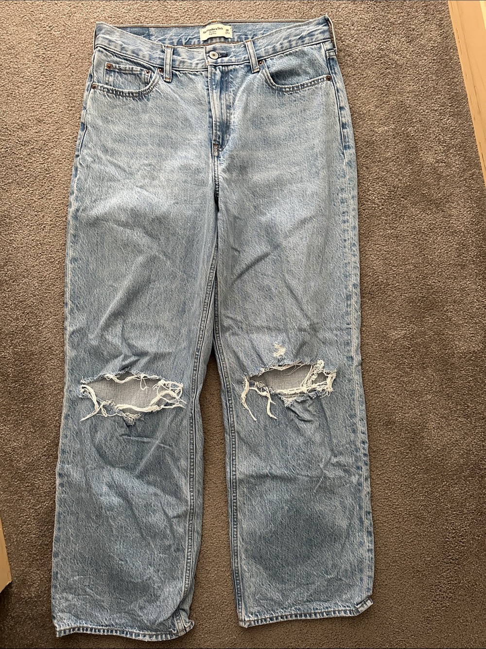 The loose high rise jeans
